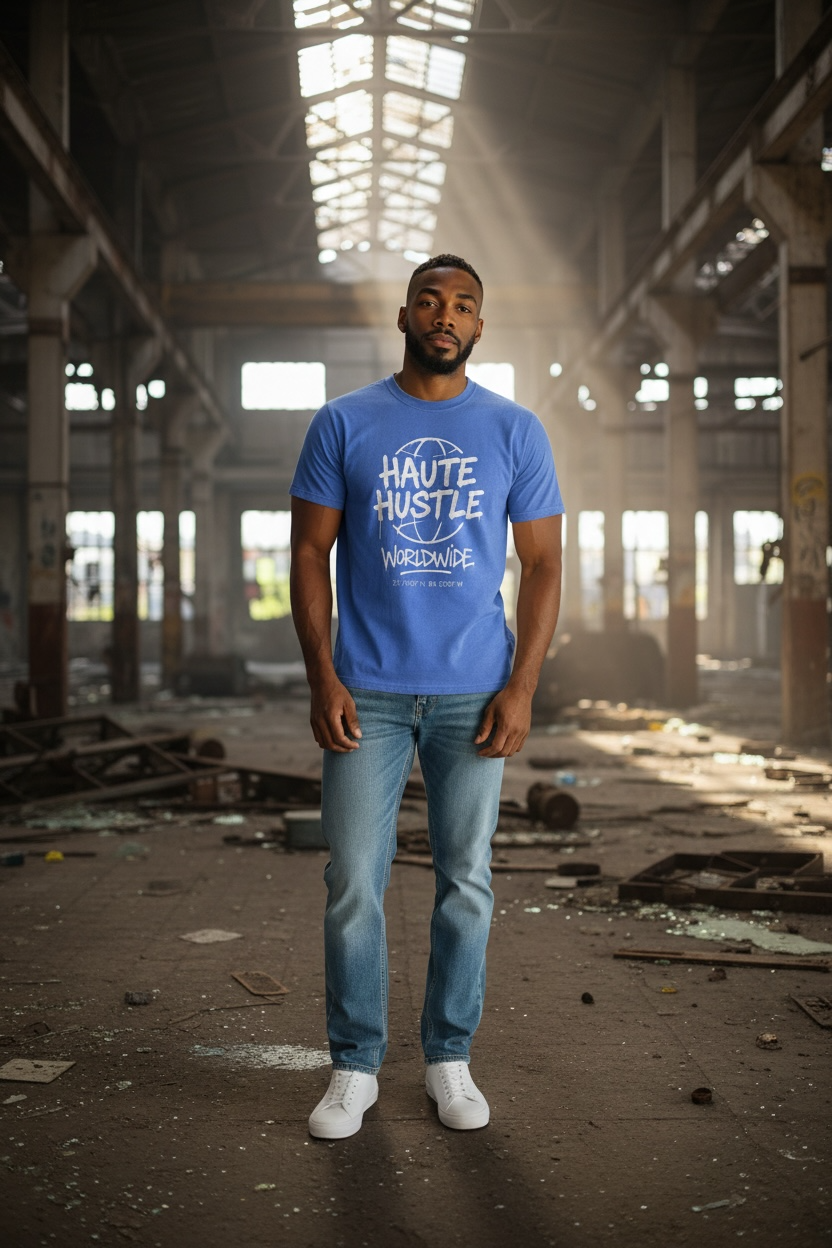 Haute Hustle Worldwide Tee – Royal Blue T-Shirt