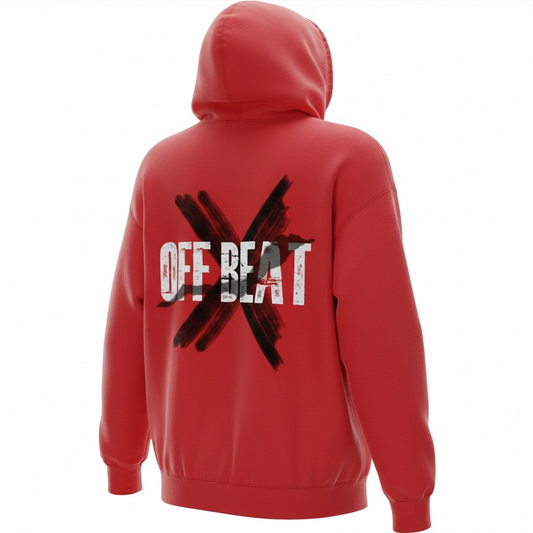 OFF BEAT Hoodie – Red Edition